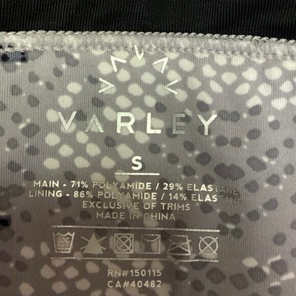 Varley Gray Snakeskin Scoop Neck Racerback Pullover Workout Sports Bra Size S - Picture 3 of 3